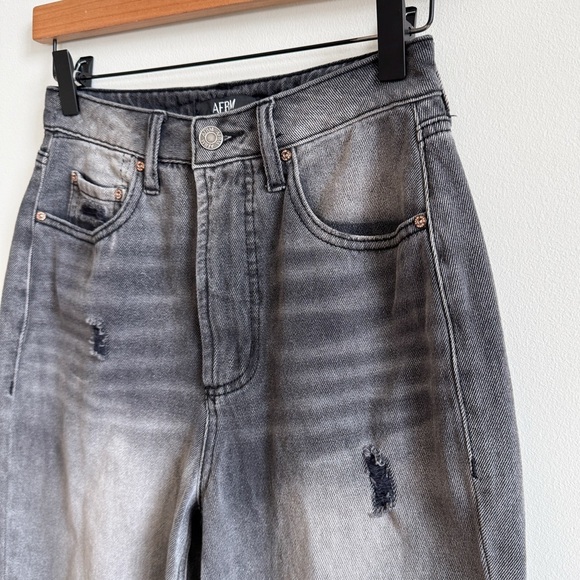 AFRM • Oden Jean in Shadow Grey Wash - Picture 6 of 14